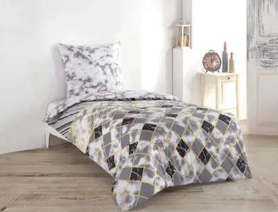 Produktbild von Buymax® Bettwäsche Bettbezug 155x220 cm, Kopfkissenbezug 80x80 cm 2 teilig Deckenbezug Set aus 100% Baumwolle Renforce mit Reissverschluss