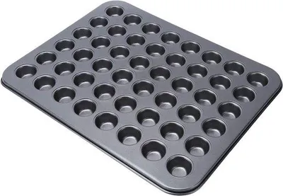 Zdjęcie produktu dla Forma do pieczenia mini muffinek, 48 foremek, okrągła, nieprzywierająca blacha do pieczenia