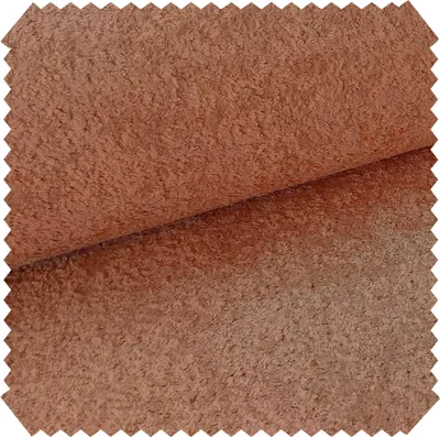Produktbild von novely® MONIQUE Samtweicher Bouclé-Velours-Stoff, Schwer Entzündbar Meterware 1lfm - Farbe: 54 Terracotta