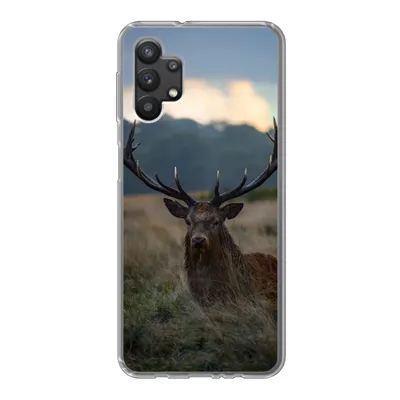 Produktbild von MuchoWow® Handyhülle Schutzhülle Hülle für Samsung Galaxy A32 5G Hirsch - Wiese - Geweih Silikon Softcase Handy Hülle - Softcase