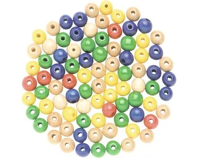 Produktbild von Glorex Holzperle bunt mix 12 mm - 28 Stück