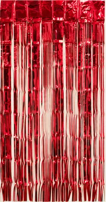 Produktbild von Lametta Vorhang 50x100cm, Farbauswahl:rot