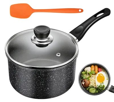 Productafbeelding van Kookpan 16 cm, steelpan met handvat, sauspannenset met deksel