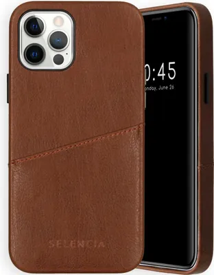 Immagine prodotto di Selencia Vayu Cover posteriore in  per iPhone 12 (Pro) - Marrone
