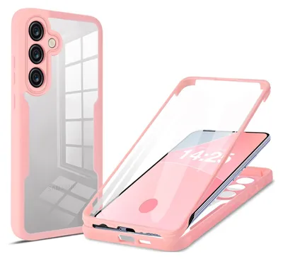 Produktbild von 360 Grad Rundum Schutz Handyhülle für Samsung Galaxy S25 Full Cover Vollschutz Case Farbe: Rose