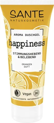Zdjęcie produktu dla ŻEL POD PRYSZNIC HAPPINESS POMARAŃCZA ECO 200 ml - SANTE
