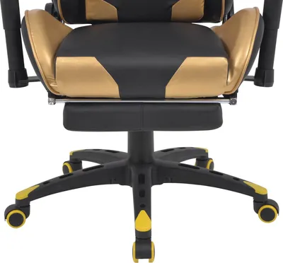 Produktbild von vidaXL Gaming Stuhl Gold 70 x 71 x 136 cm Kunstleder