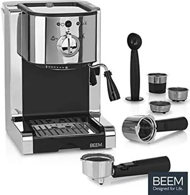 Produktbild von BEEM ESPRESSO PERFECT, Espressomaschine, 1,25 l, Gemahlener Kaffee, 1470 W, Schwarz, Silber