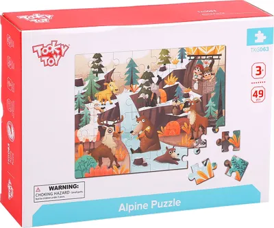 Obrázek produktu pro Tooky Toy Puzzle 48 dílků - od 3 let motorická hra dětské puzzle dětská hra, Design:Winterwelt