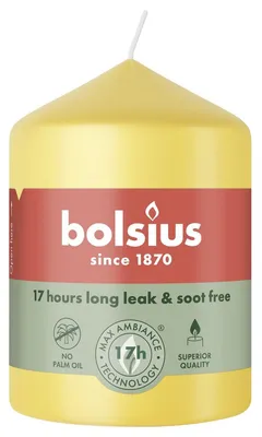 Zdjęcie produktu dla Świece stumpowe Bolsius, 80/58, kolor żółty