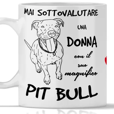 Pit Bull Motivbecher – Frühstück, Tee, Kaffee, 350 ml, Keramik