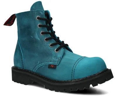 Produktbild von NAGABA Stahlkappenschuhe Damen Herren Stiefel 6H - Leder - Türkis - 44