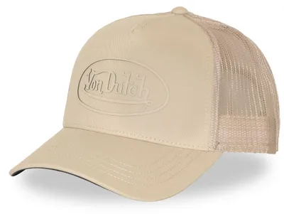 Produktbild von Von Dutch Originals Trucker Cap - CALIFORNIA Twill Rubber T/T Beige
