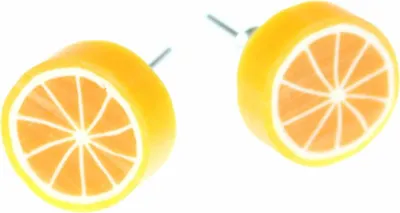 Produktbild von Orange Ohrstecker Miniblings Stecker Ohrringe Orangen Frucht Obst rund 1cm