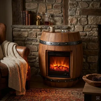 Produktbild von abc HOME | Elektrischer Kamin | Landhausstil | Fernbedienung | Heizfunktion | realistische Flamme