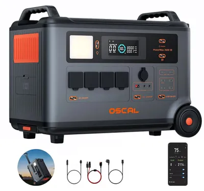 Immagine prodotto di Centralina portatile - PowerMax3600 SE - 3600 W - 3600 Wh - Batteria LiFePO4 - 220 V - Presa di corrente europea