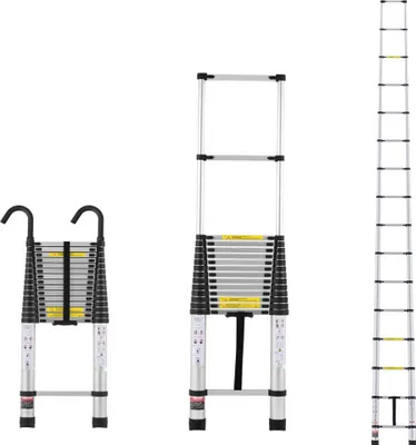 Produktbild von Drabina teleskopowa 6m - drabina składana Stepladder - drabina wysuwana - udźwig 170 kg - uniwersalna do użytku domowego i komercyjnego