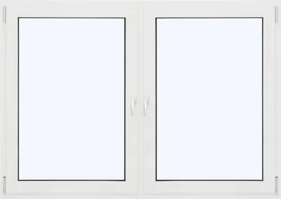 Produktbild von ARON Ternum Aluminiumfenster RAL 9016 verkehrsweiß 2 Flügelig (Dreh-Kipp/Dreh-Kipp) mit festem Pfosten 1000x1300 mm