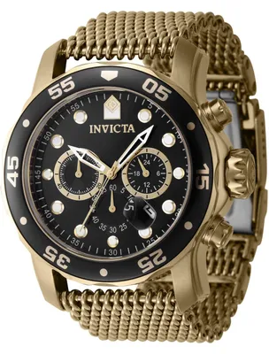 Produktbild von Invicta Pro Diver - SCUBA 47238 Herrenuhr - Quarzwerk - Edelstahl mit schwarzem Zifferblatt - 48 mm