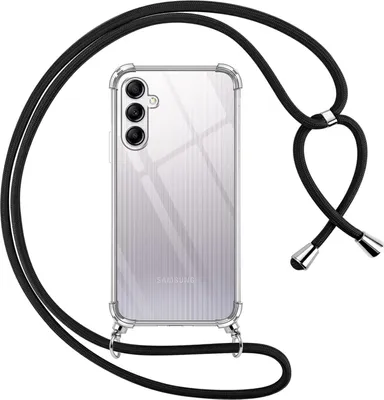 Produktbild von Handyhülle mit Band für Samsung Galaxy A55 Handykette Anti -Schock Transparent Hart Case Kordel Hülle Umhängen Case