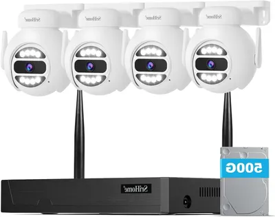 Zdjęcie produktu dla Zestaw kamer monitoringu - kamera Wi-Fi - kamera IP - kamera monitoringu - kamera PTZ - rozdzielczość 5MP