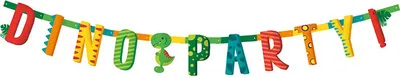 Produktbild von Buchstabengirlande Dinosaurier 200 cm