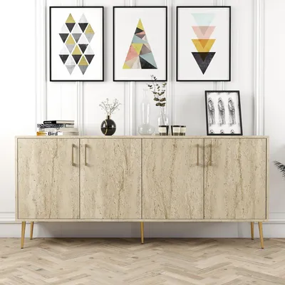 Produktbild von Skye Decor, Kiev - Travertine, Travertin, Konsole, 180 x 78 x 35 cm, 100 % MELAMINBESCHICHTETE SPANPLATTEN