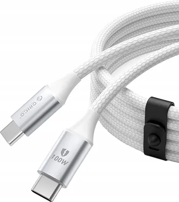Zdjęcie produktu dla Kabel Orico Usb-C Typ C Szybkie Ładowanie Pd 100W 5A Przewód W Oplocie 1M