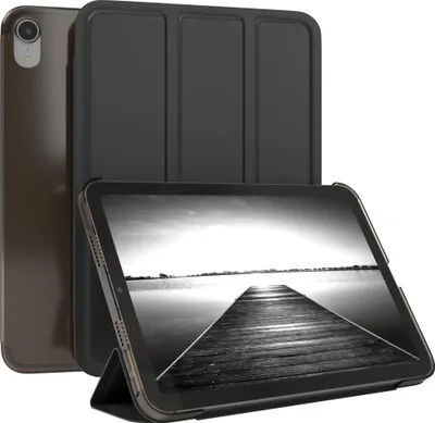 Produktbild von EAZY CASE Smartcase für Apple iPad Mini 6 (2021) Tabletcase Bookcover Smart Flipcase magnetisch Schwarz