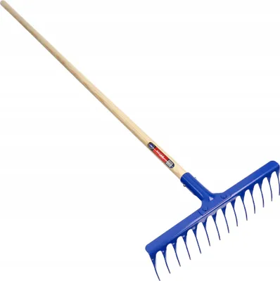 Produktbild von KADAX Gartenrechen mit 14 Zinken, Rasenlüfter, Stiellänge 157,2 cm
