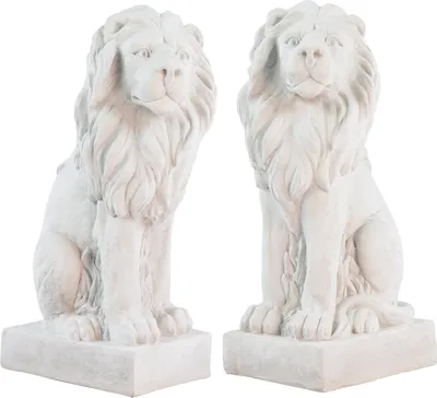 Produktbild von 2x XL Löwe Skulptur Figur Statue Garten Haus Antik-Stil Gartendeko Torwächter