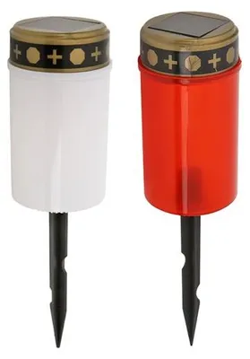 Image de Lampe bougie LED à énergie solaire - Sans flamme - Décorative - Source lumineuse LED