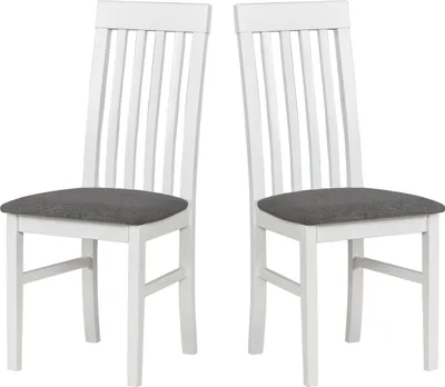 Obrázok produktu pre Sada dvoch kuchynských stoličiek LeafDesign – masívna stolička z buku – jedálenská stolička s nosnosťou 120 kg – sada dvoch jedálenských stoličiek – drevená stolička – jedálenské stoličky NILO 1, biela, Aragón 97