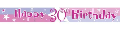 Produktbild von Banner 30. Geburtstag "Pink Shimmer"