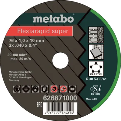 Produktbild von Metabo 626871000, Schneidedisk, Flache Mitte, Universal, Metabo, 1 cm, 7,6 cm
