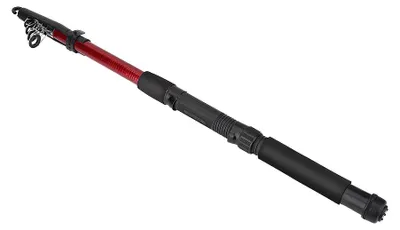 Image de Canne à pêche télescopique portable et légère pour la pêche en extérieur, avec moulinet et accessoires (2,4 m)