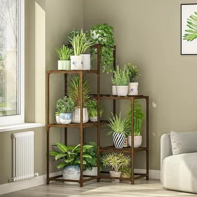 Obrázek produktu pro 7patičková skříňka na rostliny pro vnitřní i venkovní použití do obývacího pokoje, na terasu, balkon a do zahrady