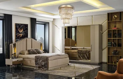 Immagine prodotto di Set di mobili per camera da letto: letto, 2 comodini, armadio e cassettiera
