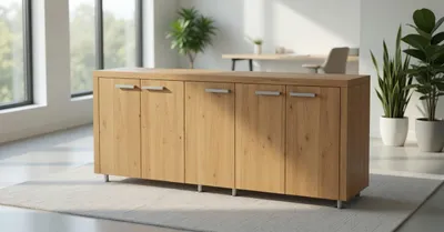 Produktbild von Konsole im modernen Stil aus Holz mit funktionalem Design