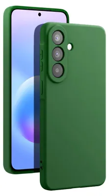 Produktbild von Avizar, Hülle für Galaxy A57 aus Soft-Touch Silikon mit Mikrofaserfutter, Dunkelgrün
