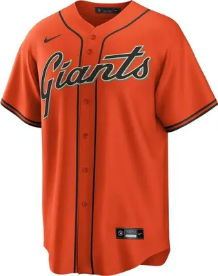 Zdjęcie produktu dla Koszulka Nike San Francisco Giants Replica Alternate Road Kurzarm – pomarańczowa S Mann Orange S
