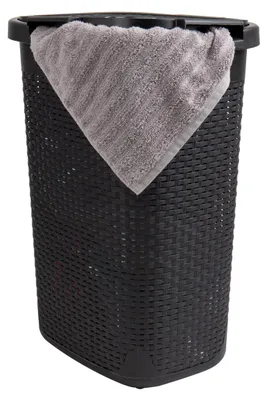 Produktbild von Wäschesammler aus Kunststoff, 60 Liter, in Schwarz