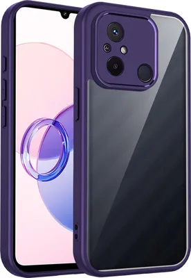 Produktbild von Hülle für Xiaomi Redmi 12C/Poco C55 Transparente Rückseite TPU Bumper Stoßfest Handyhülle Lila