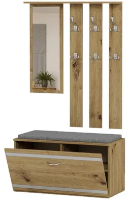Produktbild von Garderobe - Eiche Artisan - 85 x 39 x 157 cm - Modern V-2