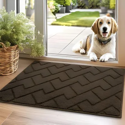 Produktbild von PolkaHome® Innentürmatte, rutschfest, maschinenwaschbar, wasserabsorbierend, Schmutzfangmatte für Haustür, Flur, Eingang, Küche