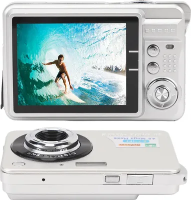 Produktbild von Digitalkamera 48 MP, 8-facher Zoom, 2,7-Zoll-TFT-LCD-Bildschirm, HD 1080P, Taschenlampe, Anti-Shake-Vlogging-Video mit Tragetasche, Handschlaufe