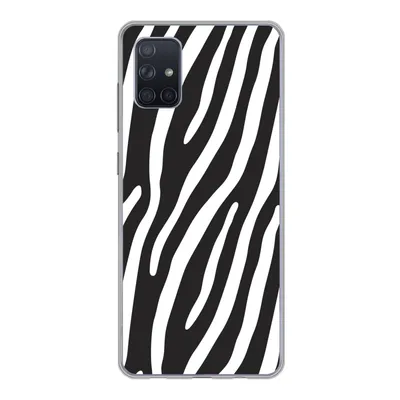 Produktbild von MuchoWow® Handyhülle Schutzhülle Hülle für Samsung Galaxy A71 Tiere - Zebradruck - Schwarz Silikon Softcase Handy Hülle - Kartenbesitzer