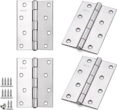 Immagine prodotto di Cerniere ribaltabili in acciaio - 100 x 70 mm - inossidabili - cerniera piccola - cerniera a pianoforte - per porte, finestre, armadi - 48 viti