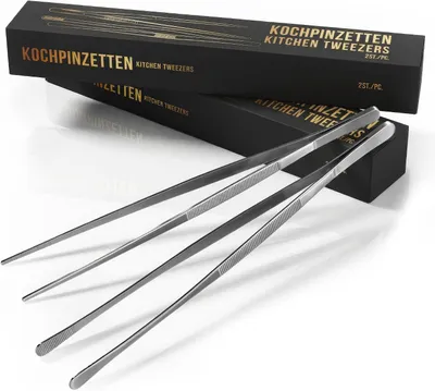 Immagine prodotto di Pinze da cucina - Set di 2 - 30 cm - Acciaio inossidabile - Resistenti al calore