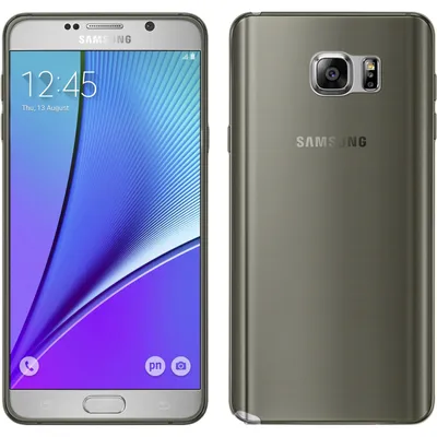 Produktbild von PhoneNatic Case kompatibel mit Samsung Galaxy Note 5 - grau Silikon Hülle Slimcase + 2 Schutzfolien